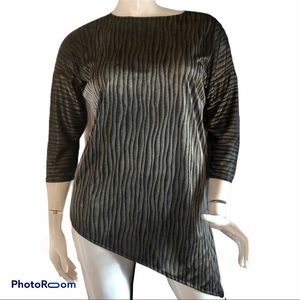 Bijo asymmetrical hem 3/4 sleeve blouse